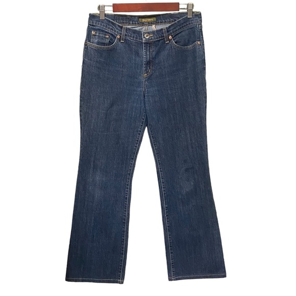 David Kahn Lauren Bootcut Jeans Size 8 Blue Stretch Denim USA Made Boho Y2K - Picture 2 of 7